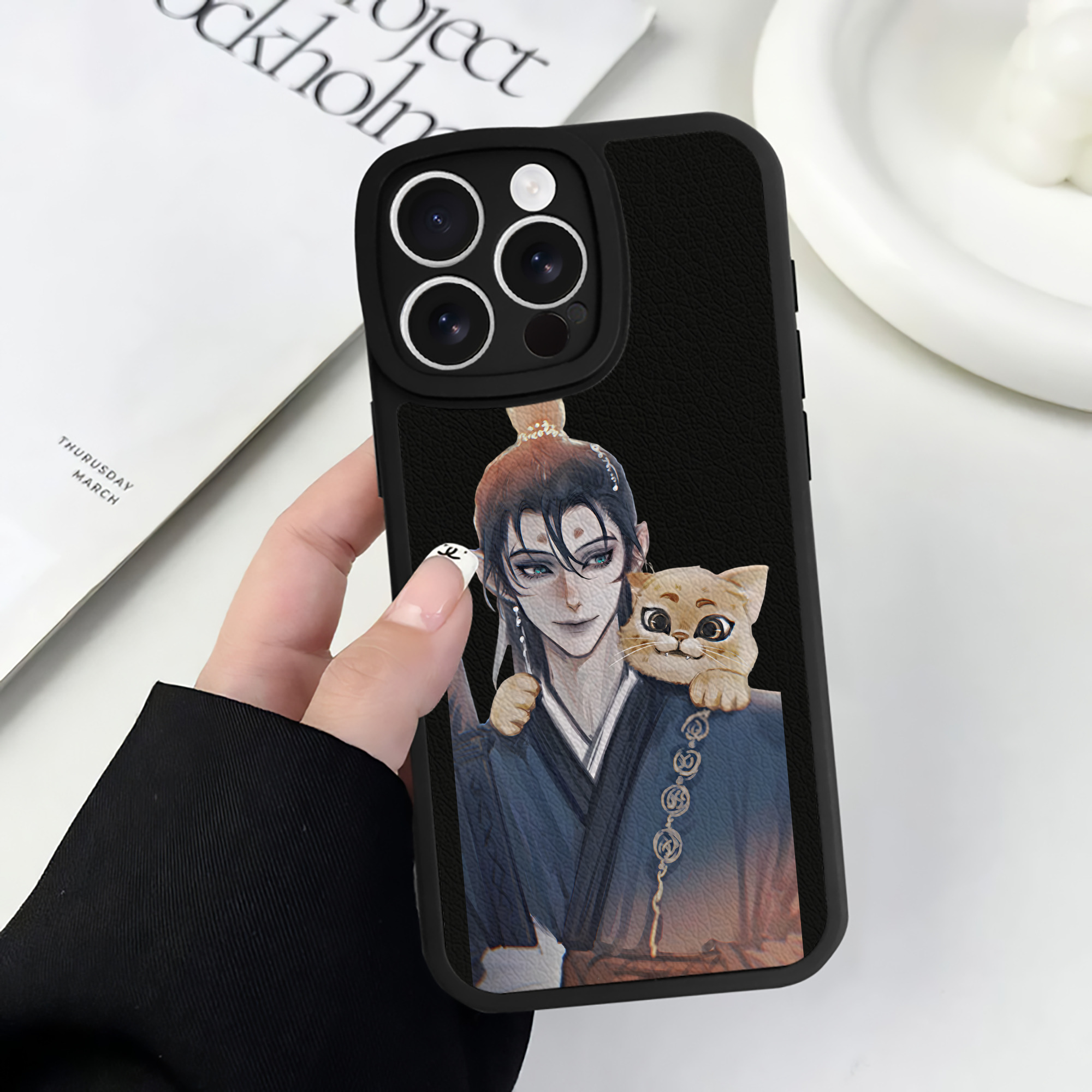 （画像用） Ne Zha 2 ナタ 魔童の大暴れ 【iPhone 16シリーズ対応】シリコンスマホケース（レザー調） 材質：シリコン